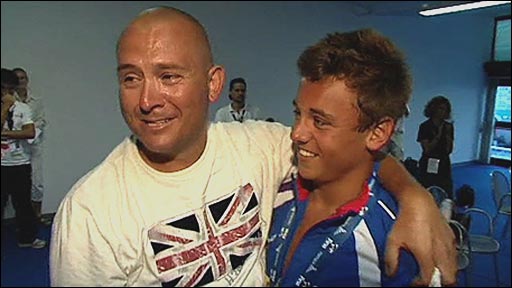 Tom Daley with dad